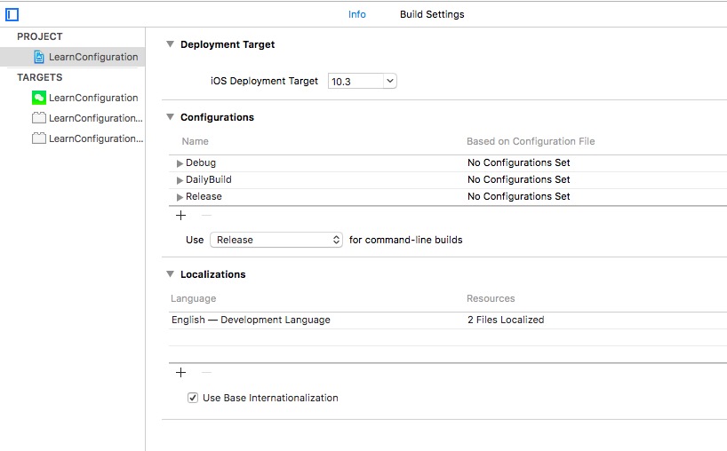 build configurations